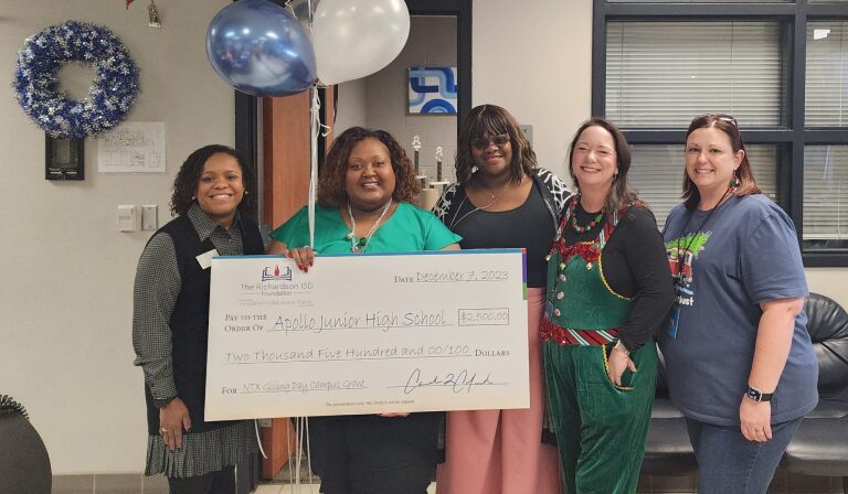 Apollo Junior High had the most unique donors support for the Foundation and North Texas Giving Day campaign.