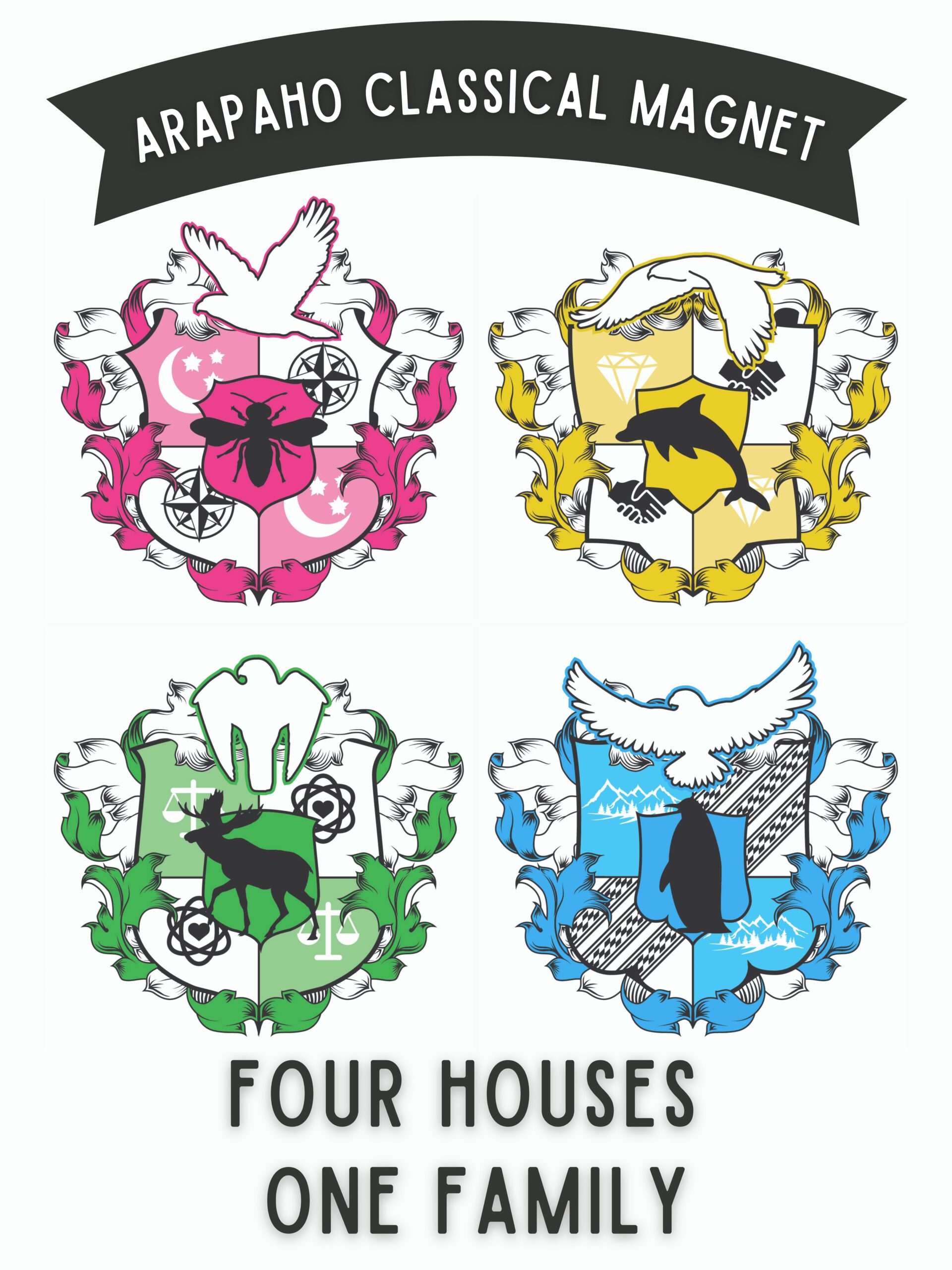 Four Houses One Family - House Crests