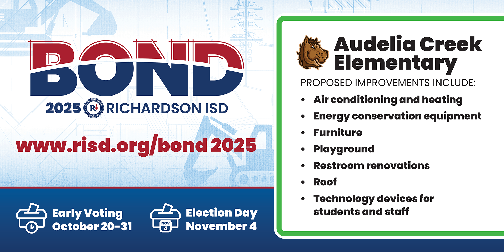 Richardson ISD Bond 2025 Audelia Creek Elementary PROPOSED IMPROVEMENTS INCLUDE: