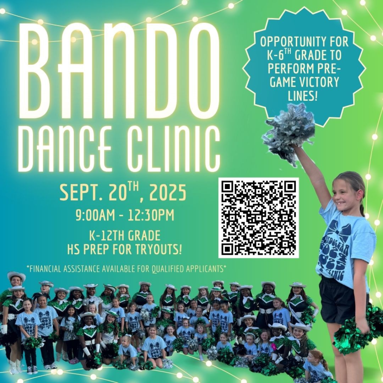 Bando Clinic flyer. All information included in text below