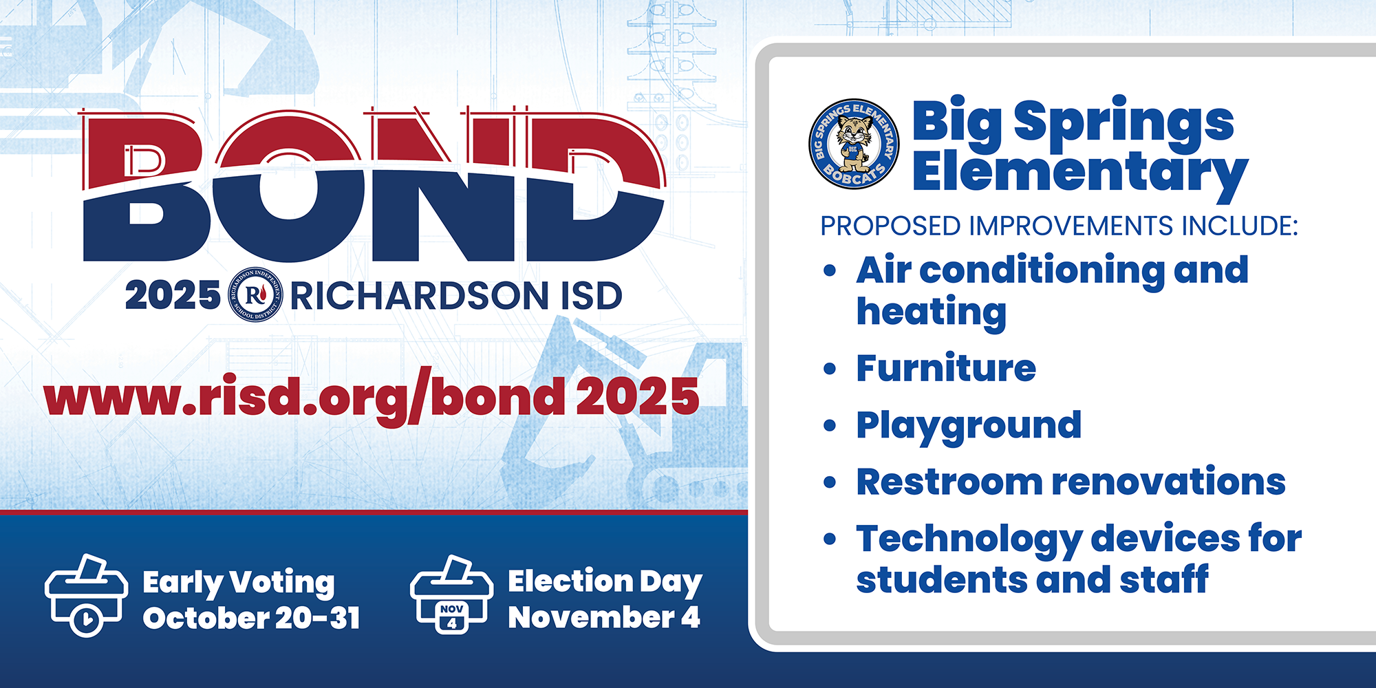 Richardson ISD Bond 2025 Big Springs PROPOSED IMPROVEMENTS INCLUDE: