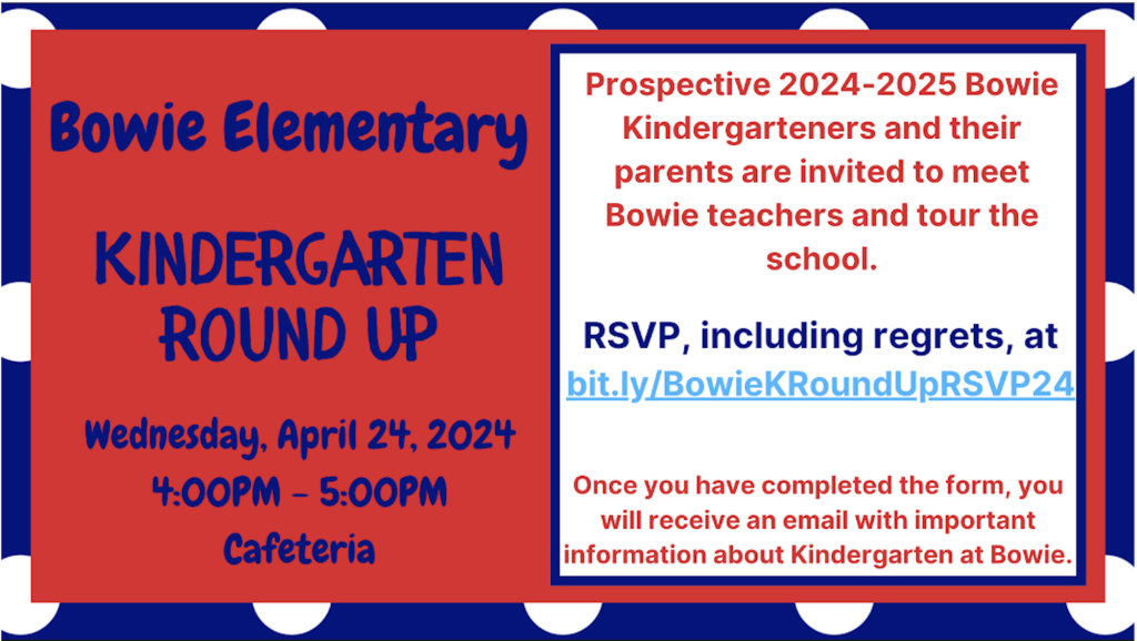 Information Regarding Kindergarten Round Up
