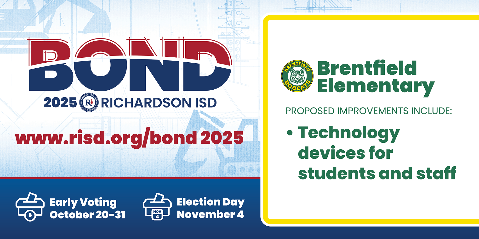 Richardson ISD Bond 2025 Brentfield Elementary PROPOSED IMPROVEMENTS INCLUDE: