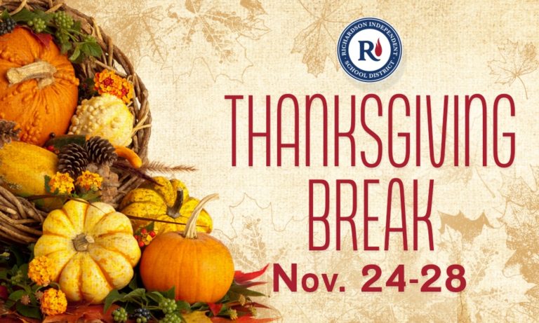 Enjoy your Thanksgiving Break! Student and staff holiday: November 24–28.