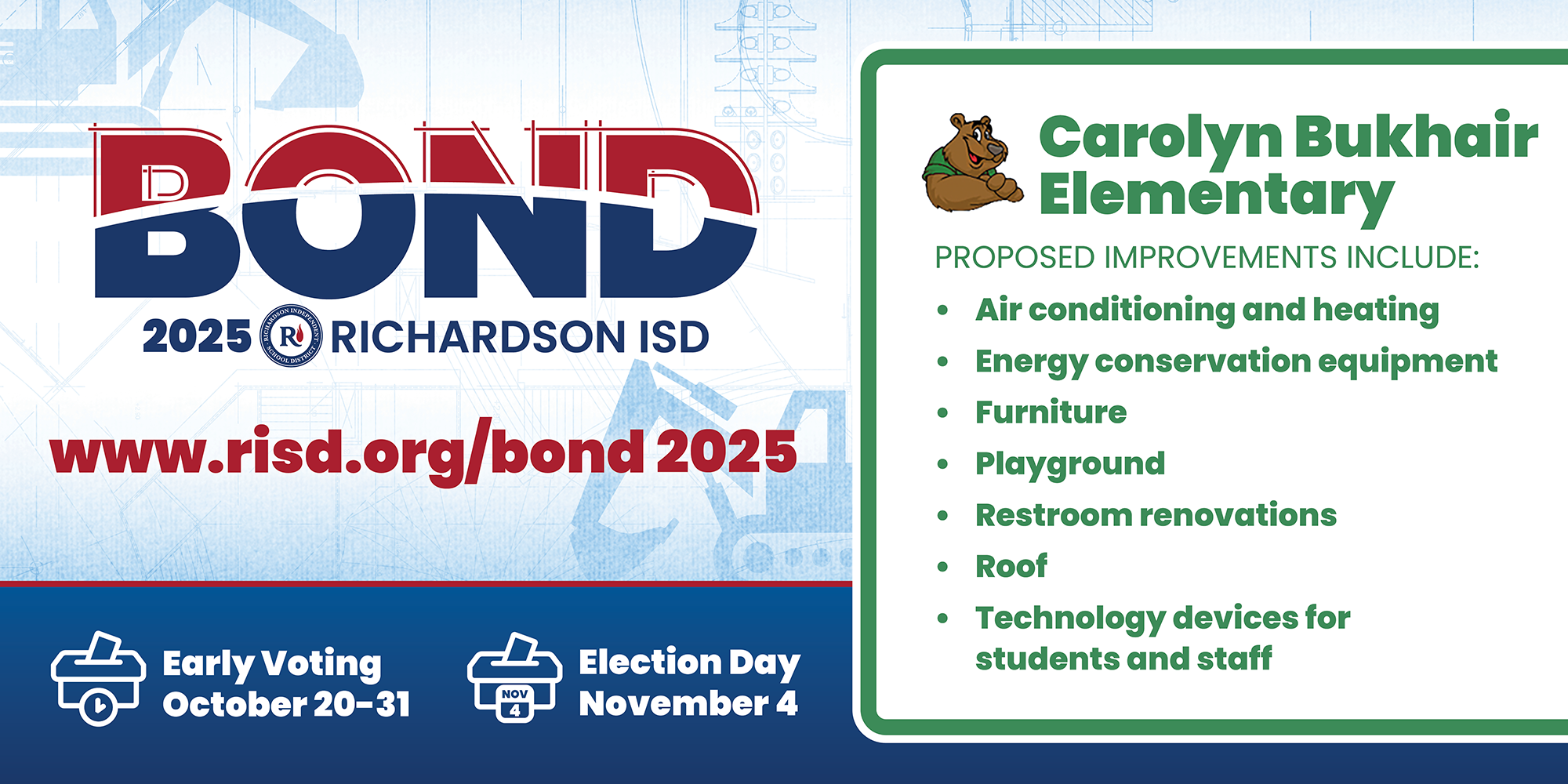 Richardson ISD Bond 2025 Carolyn Bukhair Elementary PROPOSED IMPROVEMENTS INCLUDE: