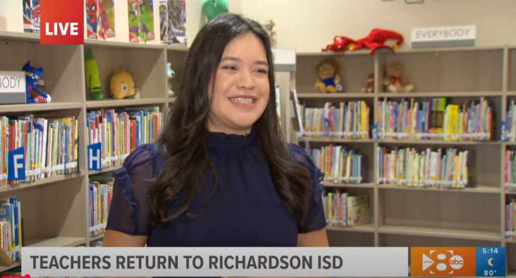 Teachers Return to RISD CBE WFAA Story