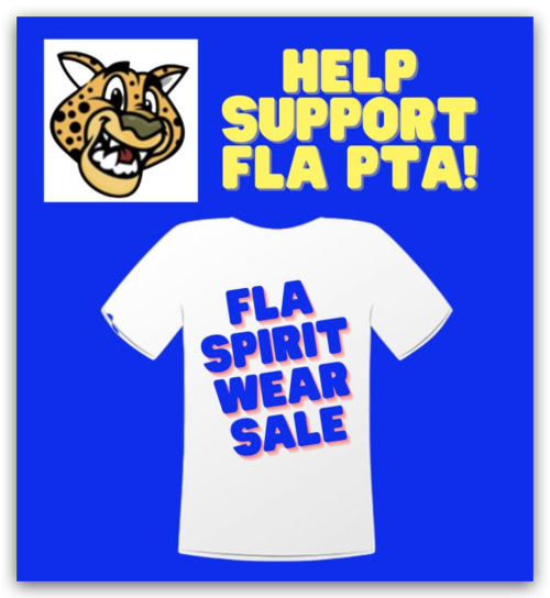 This is a picture of a tshirt that says FLA spirit wear sale