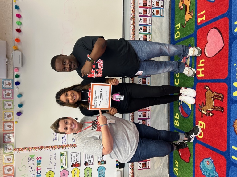 Ms. Cruz nominated by peers as the September Staff Member of the Month.