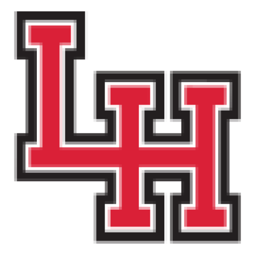 Lake Highlands high school logo in red and black