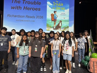 Liberty Junior High students enjoyed author Kate Messner's presentation of the featured book of this year.