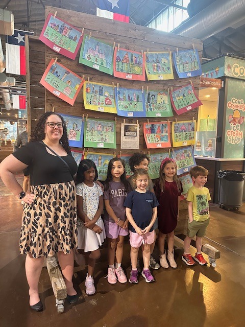 MHE Kindergarten and 4th Grade artists showcased at the Dallas Farmers Market