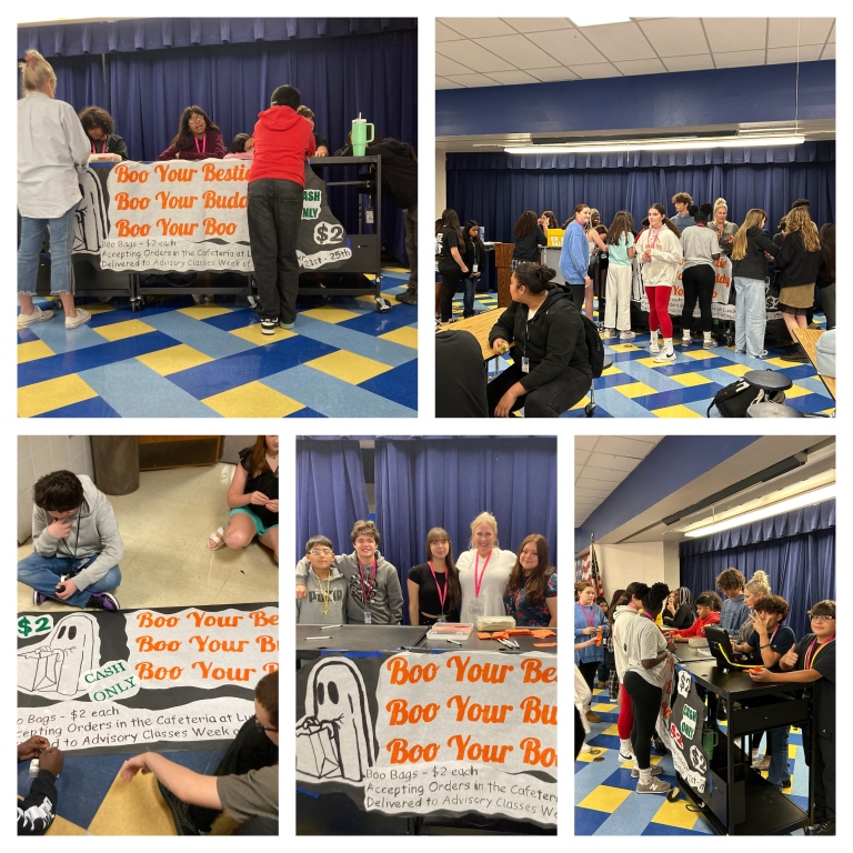 Parkhill AVID students sell Boo Bags at Lunch