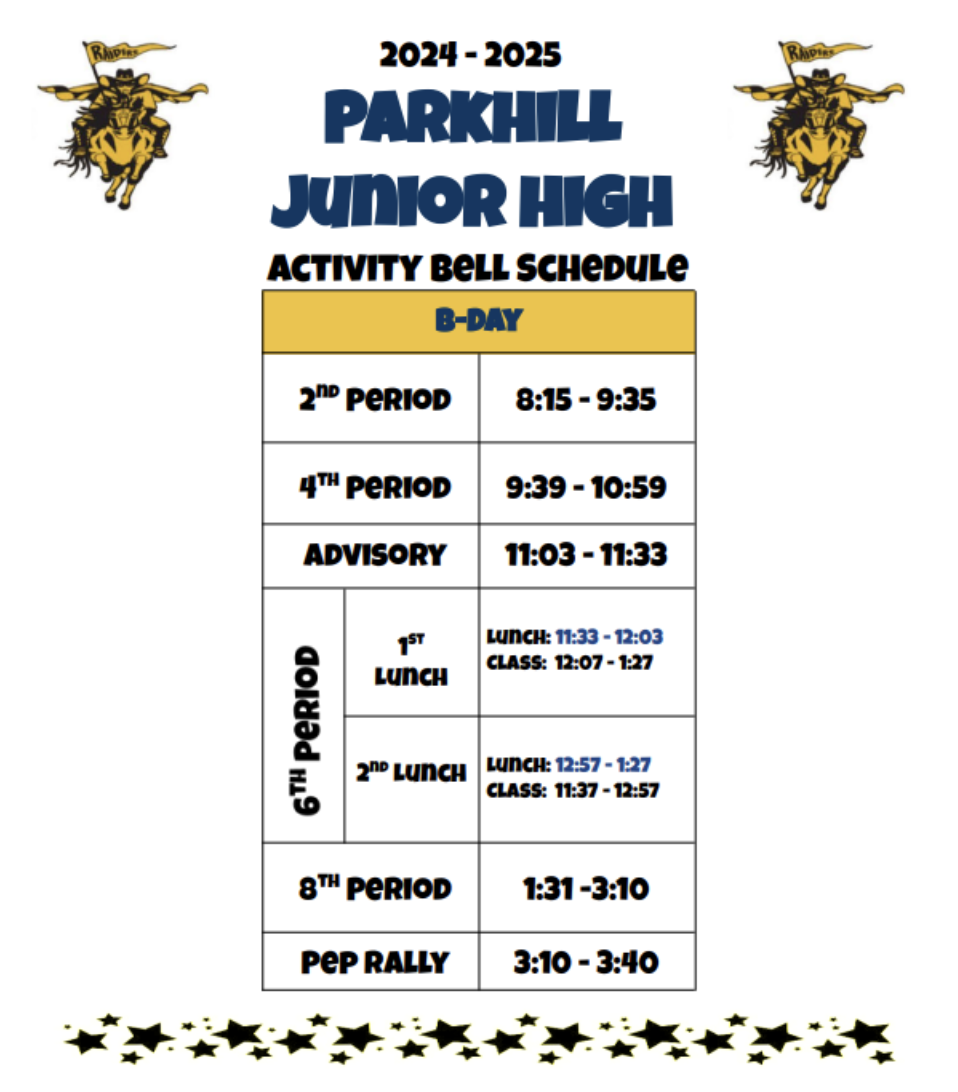 Pep Rally Schedule