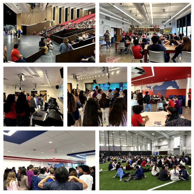 8th Grade students tour different parts of JJP High School