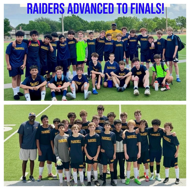 Raiders Advanced to Finals Boys Soccer Teams Pose for a Photo