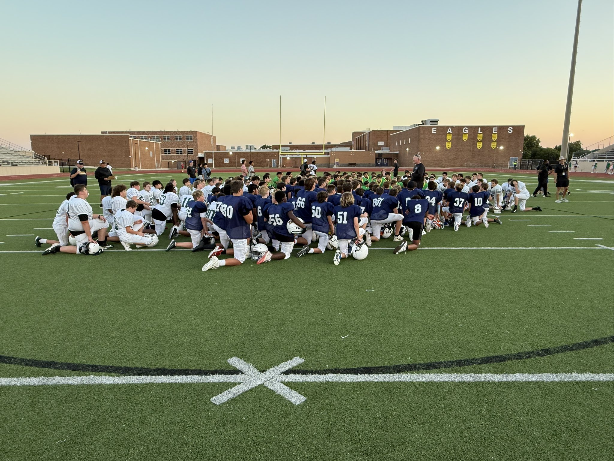Parkhill Football Scrimmage 2025 Huddle