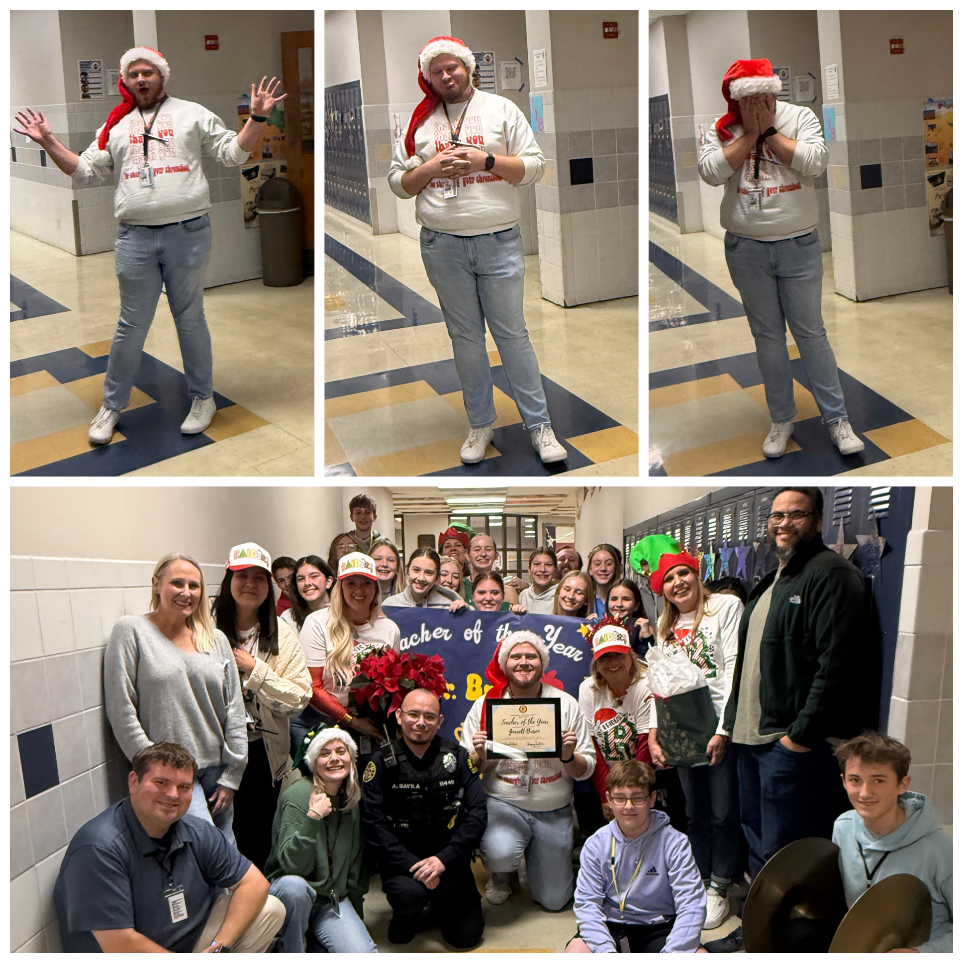 4 photos of our teacher of the year