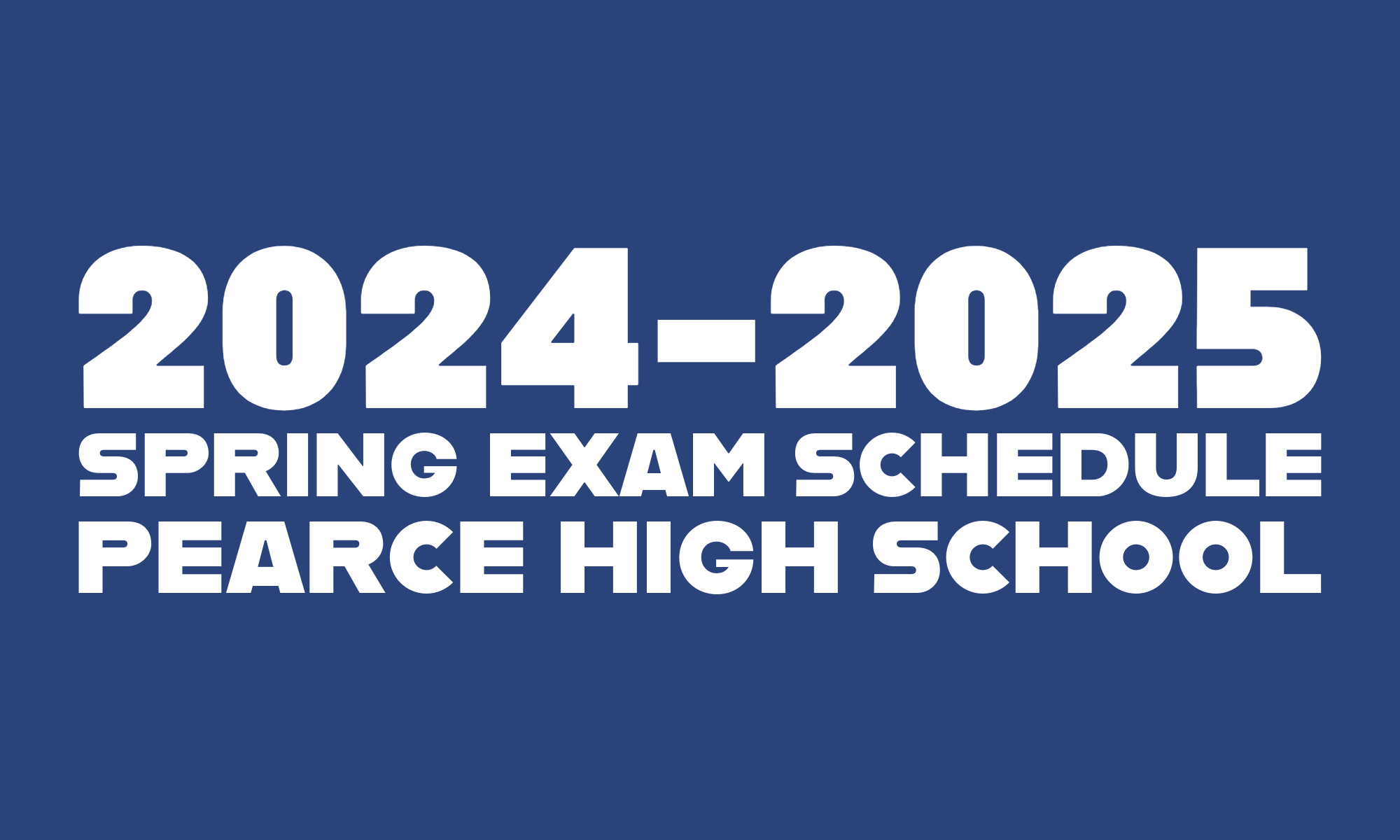 PHS Spring Exam Schedule Featured Image