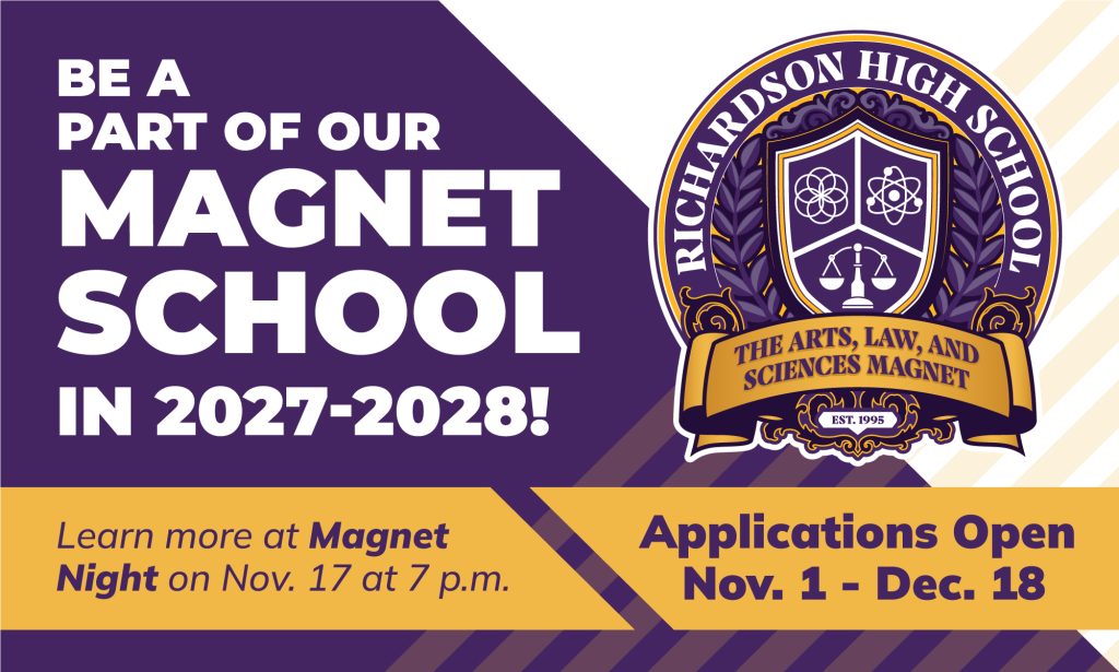 RHS Magnet Applications Open Nov. 1 - Dec. 18