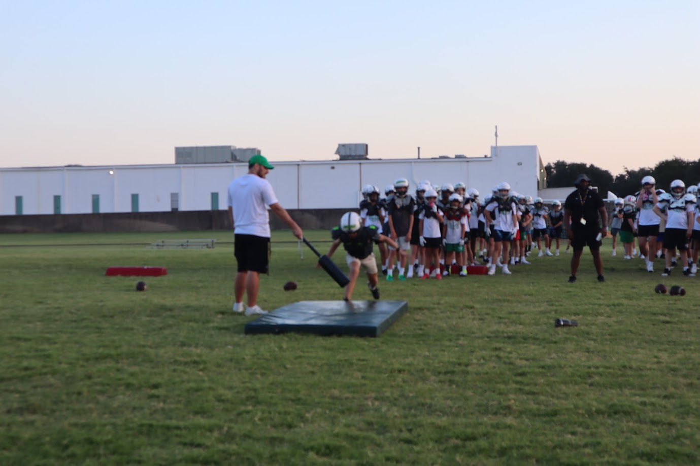 7th grade football team-learning the game.