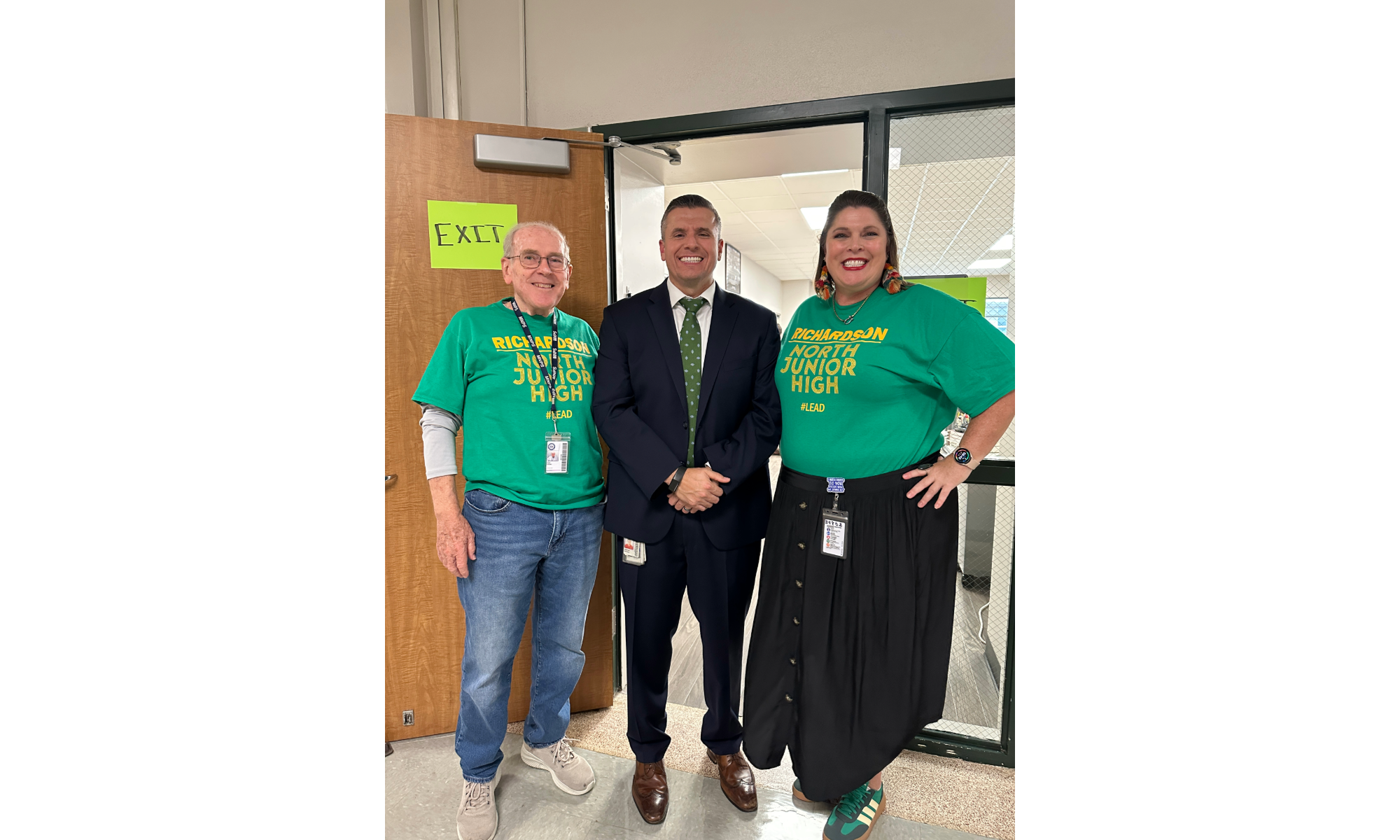 Mr. Henry, Mr. Lopez, and Ms. Ridgway at Camp North.