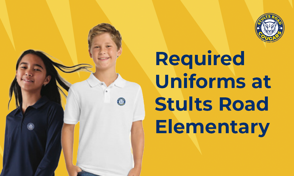 Required Uniforms at Stults Road Elementary - Students in branded polos with school logo