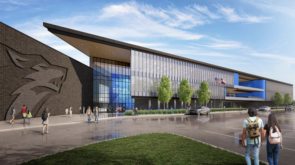 Architectural Mockup for future Westwood Middle School exterior