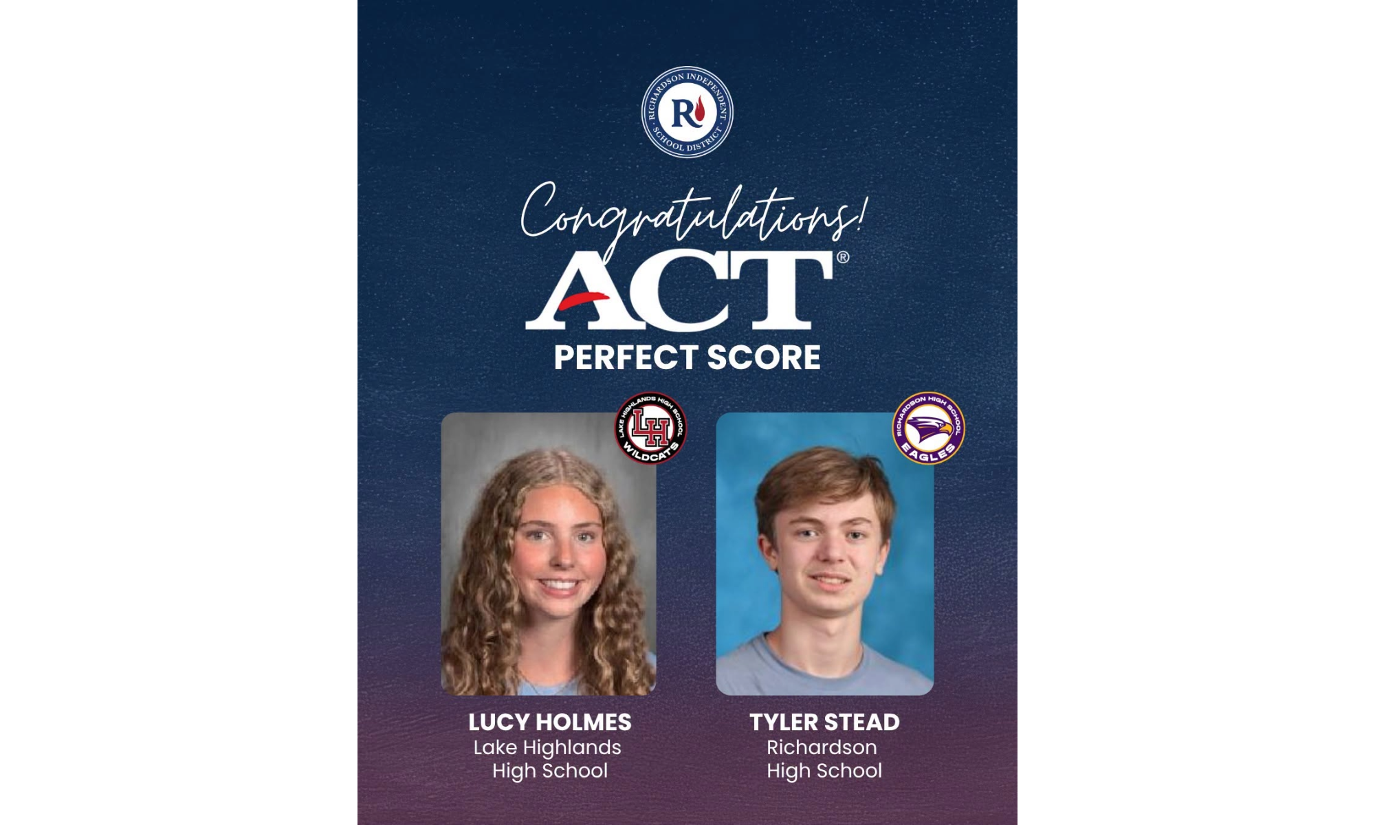 ACT Perfect Score. Two Seniors.