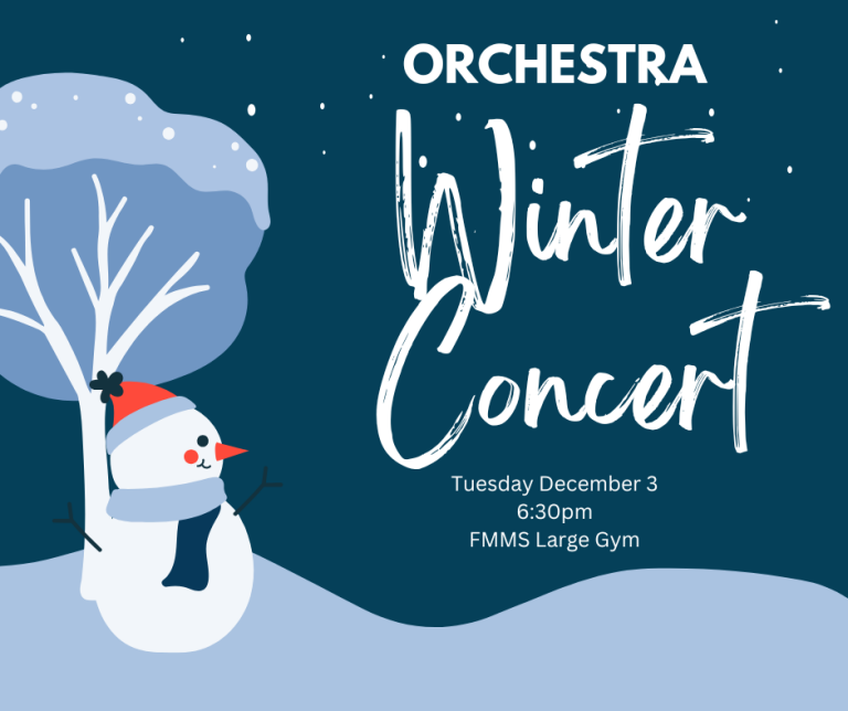 Orchestra Winter Concert Flyer December 3 at 6:30