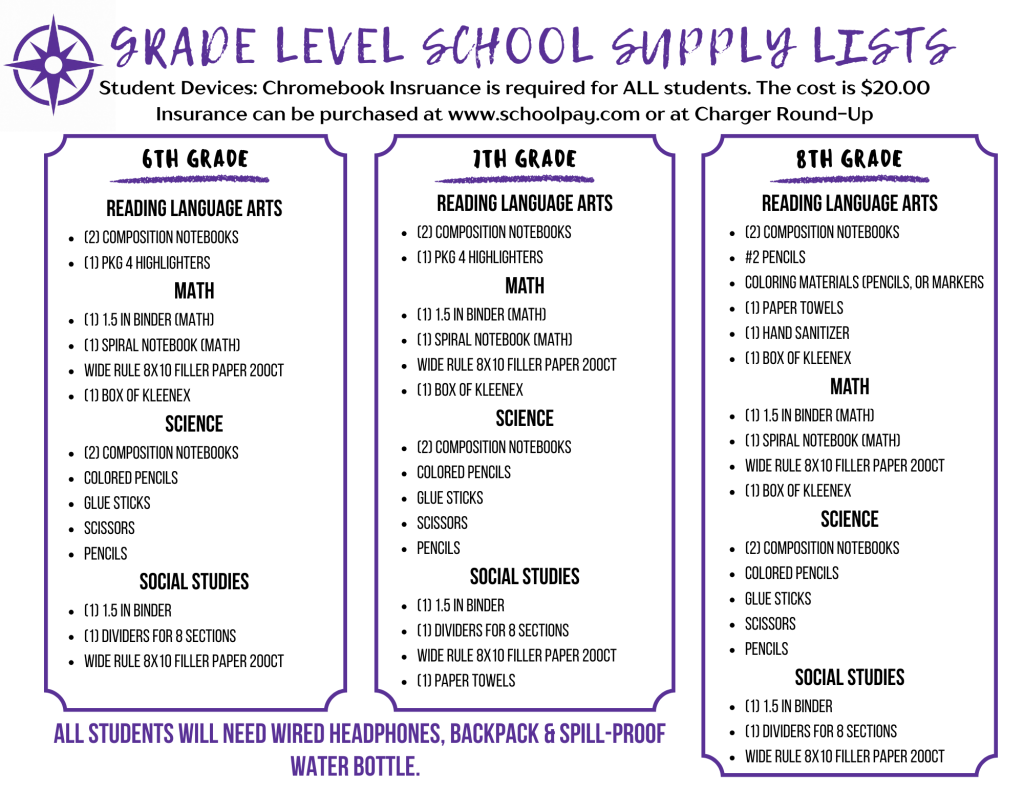 School Supply List