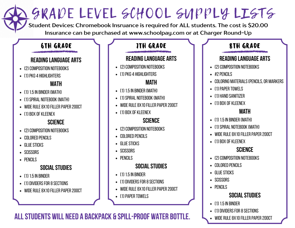 School Supply List