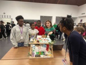 Students presenting Mars Colony