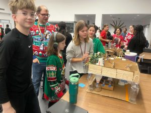 Students presenting Mars Colony