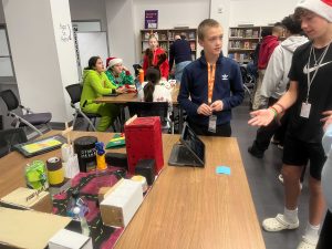 Students presenting Mars Colony