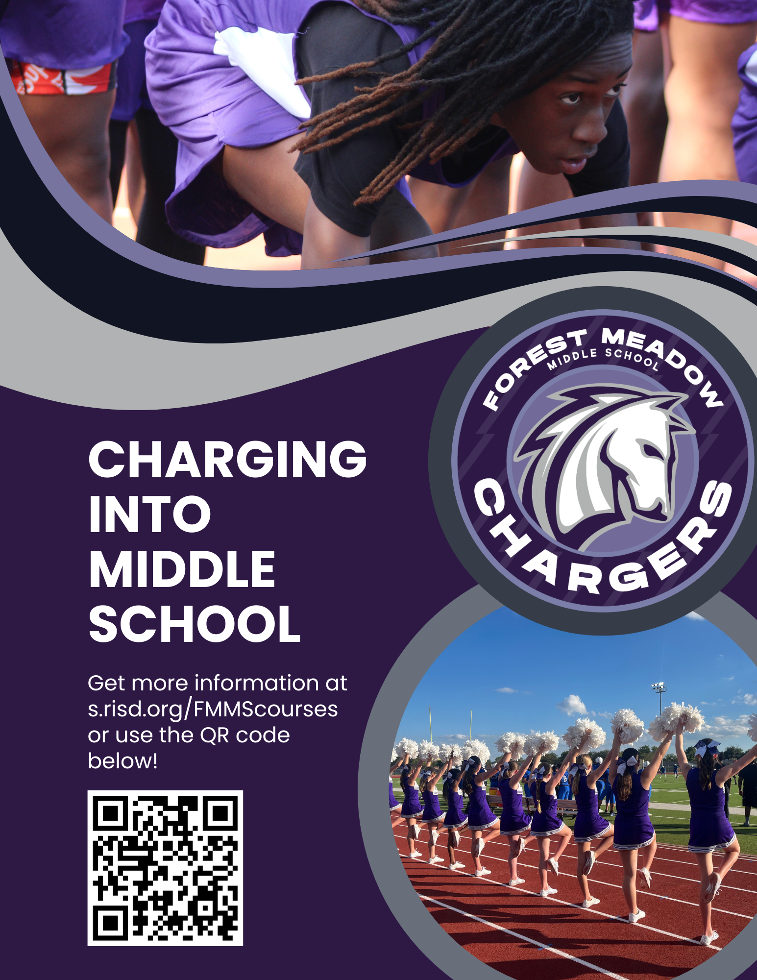 Charging into Middle School Course Fair Flyer