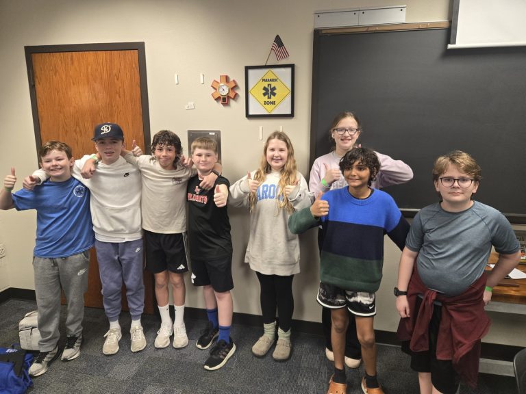 Students competing in Science Olympiad.