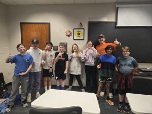 Students competing in Science Olympiad.