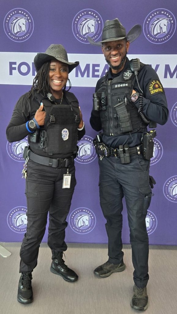 Students and staff dress like officer Crenshaw.