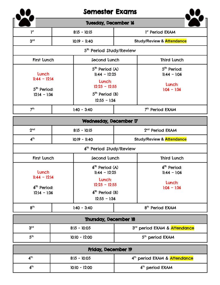 _Fall 2025 EXAM Schedule