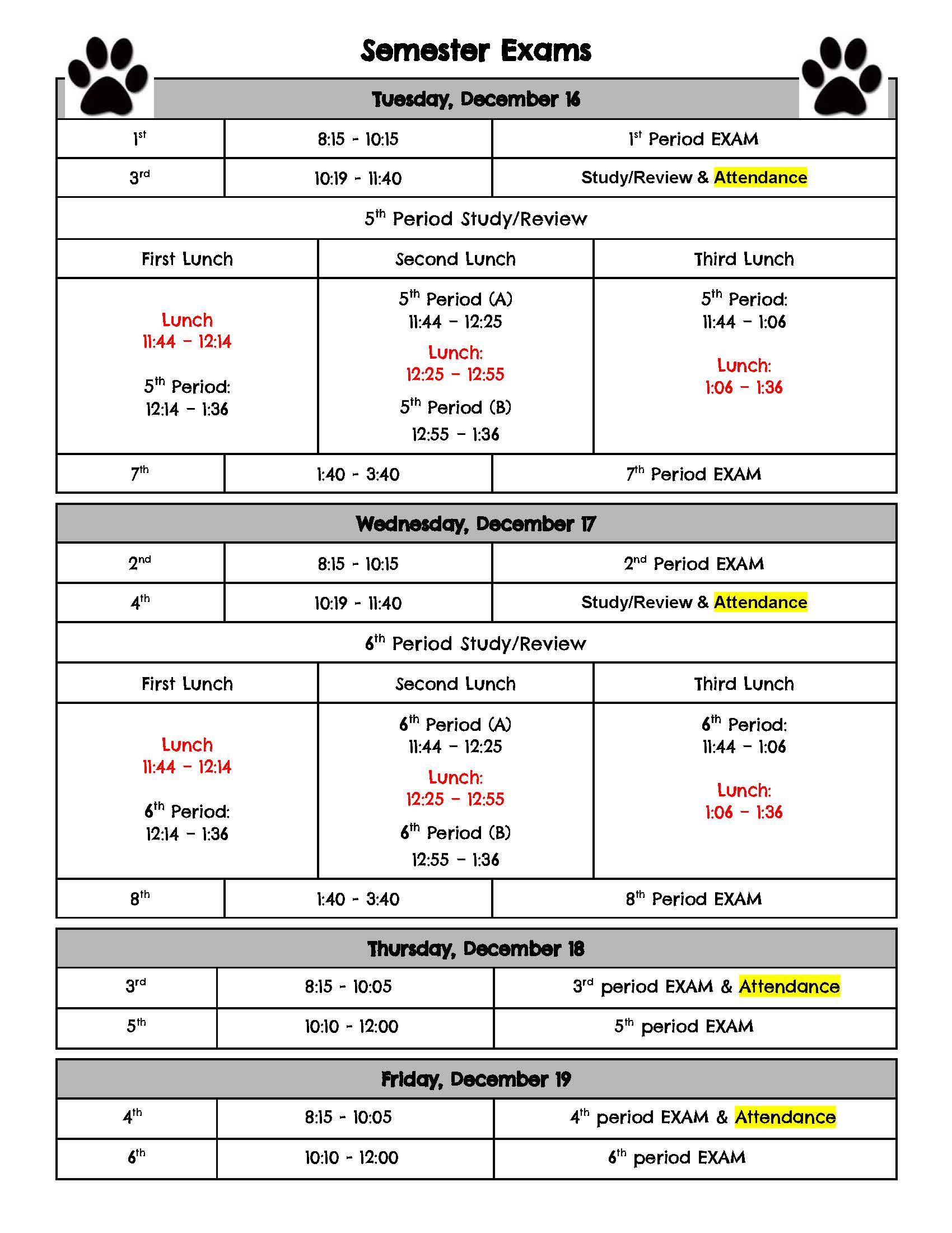 _Fall 2025 EXAM Schedule